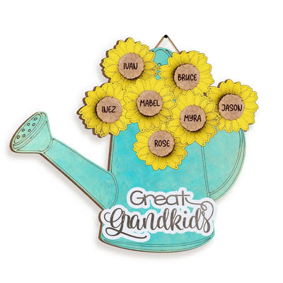 Sunflower Grandma - Personalized Grandma 1 Layer Sign - Mother's Day Gift - Grandma, Mom Wood Sign