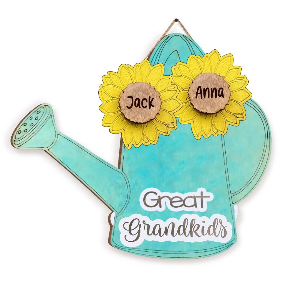 Sunflower Grandma - Personalized Grandma 1 Layer Sign - Mother's Day Gift - Grandma, Mom Wood Sign