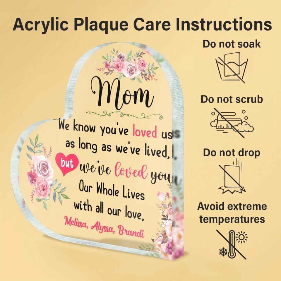I've Love You My Whole Life - Personalized Acrylic Plaque