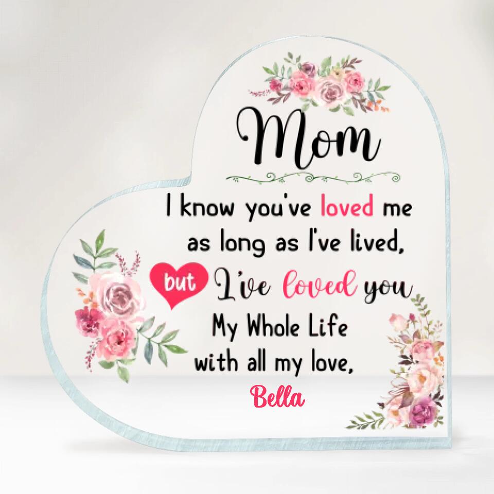 I've Love You My Whole Life - Personalized Acrylic Plaque