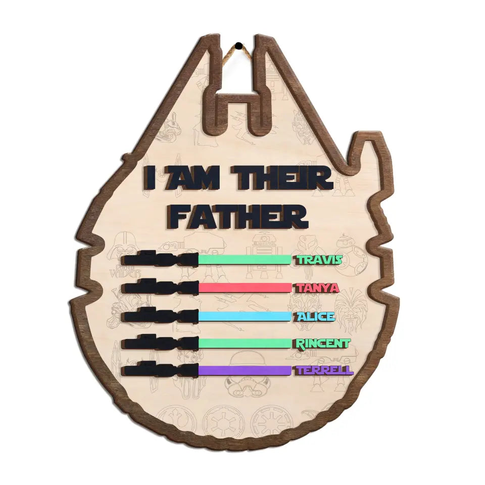 I Am Their Father/Mother - Personalized 2 Layer Sign