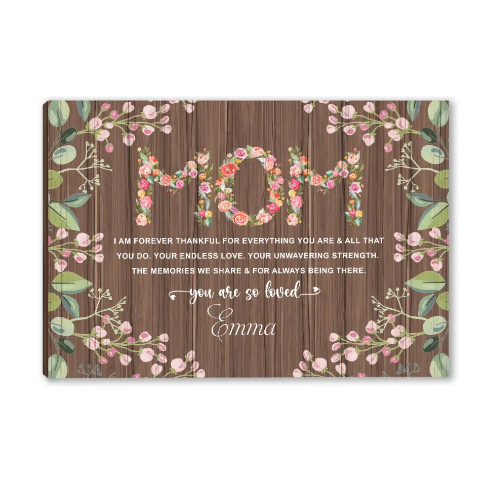 Mom You Are So Loved - Personalized Mom Canvas - Mother&#39;s Day Gift - Mom Canvas Gift