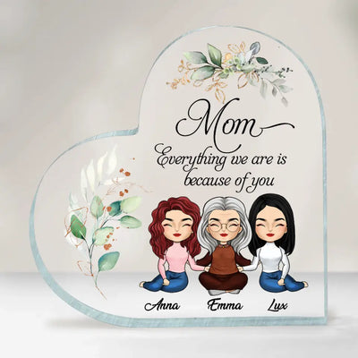 Everything We Are Is Because Of You - Personalized Acrylic Plaque