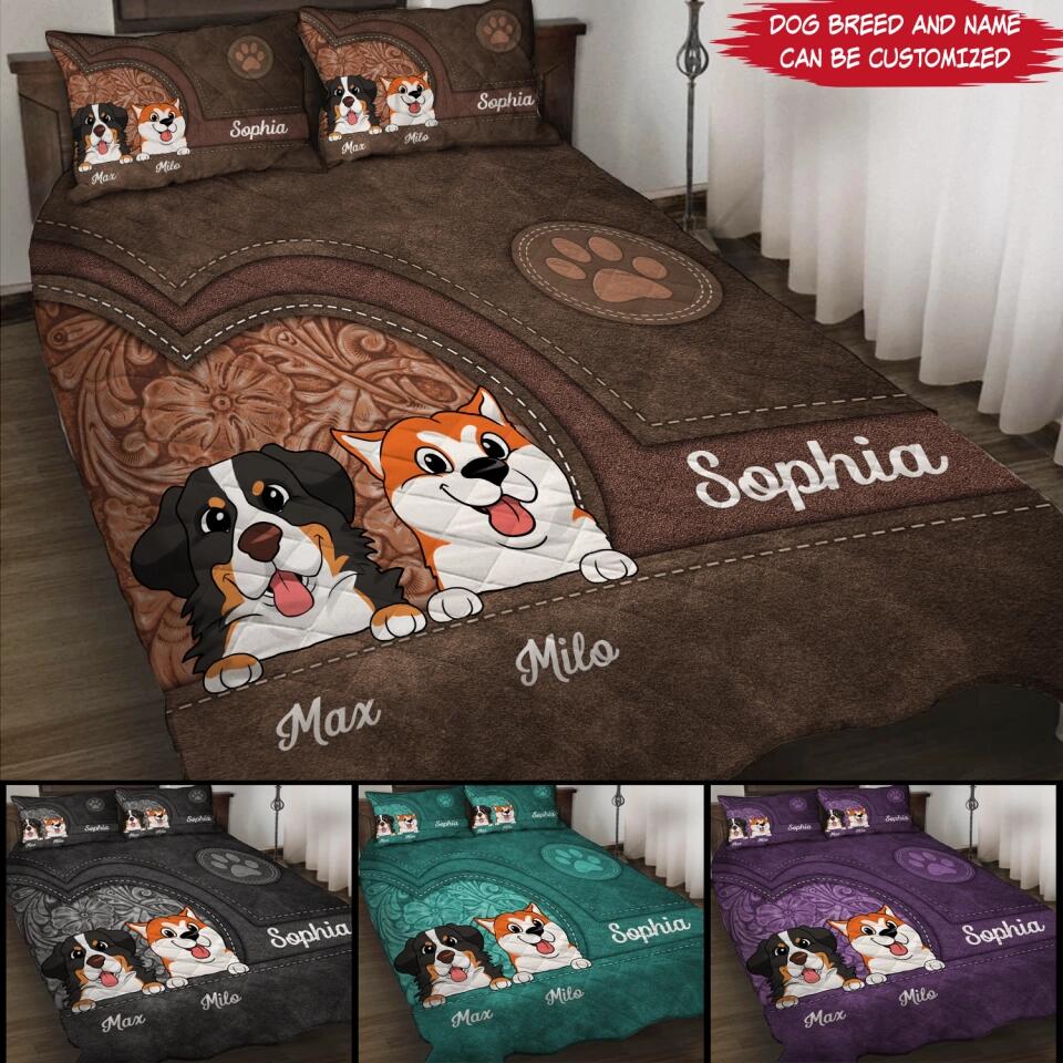 Dog Personalized Bedding Set, Gift for Dog Lovers, Dog Dad, Dog Mom