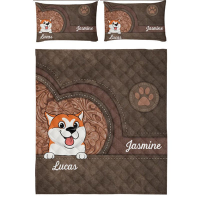 Dog Personalized Bedding Set, Gift for Dog Lovers, Dog Dad, Dog Mom