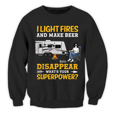 I Light Fires And Make Beer Disappear - Personalized T-Shirt
