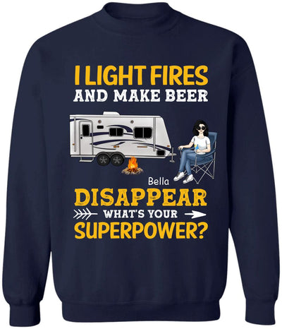 I Light Fires And Make Beer Disappear - Personalized T-Shirt