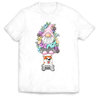 Dog Mom Gnome Floral - Personalized Dog Lovers Shirt - Dog Mom Shirt - Dog Lover Gift