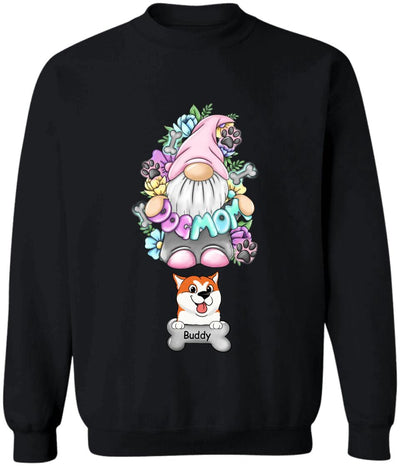 Dog Mom Gnome Floral - Personalized Dog Lovers Shirt - Dog Mom Shirt - Dog Lover Gift