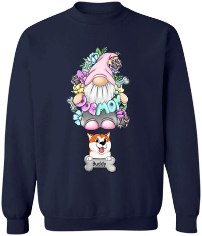 Dog Mom Gnome Floral - Personalized Dog Lovers Shirt - Dog Mom Shirt - Dog Lover Gift