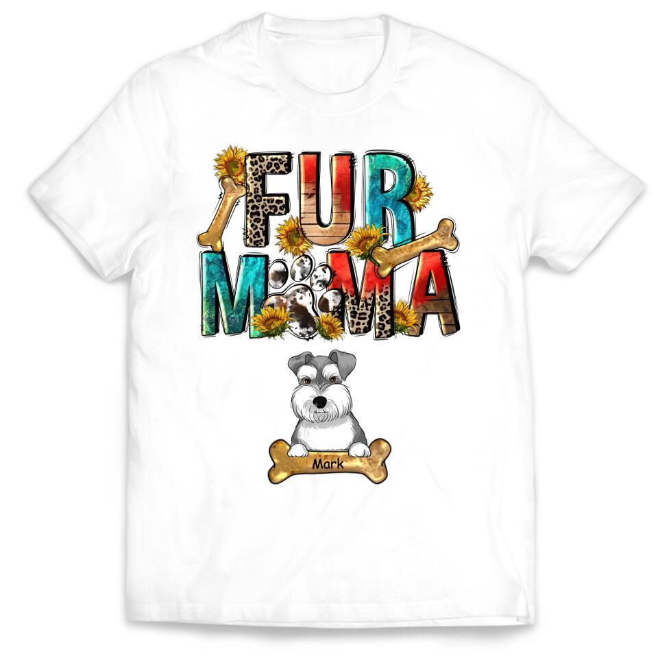 Fur Mama - Personalized Dog Mom Shirt - Fur Mama Shirt - Dog Lovers Gift - Mother's Day Shirt