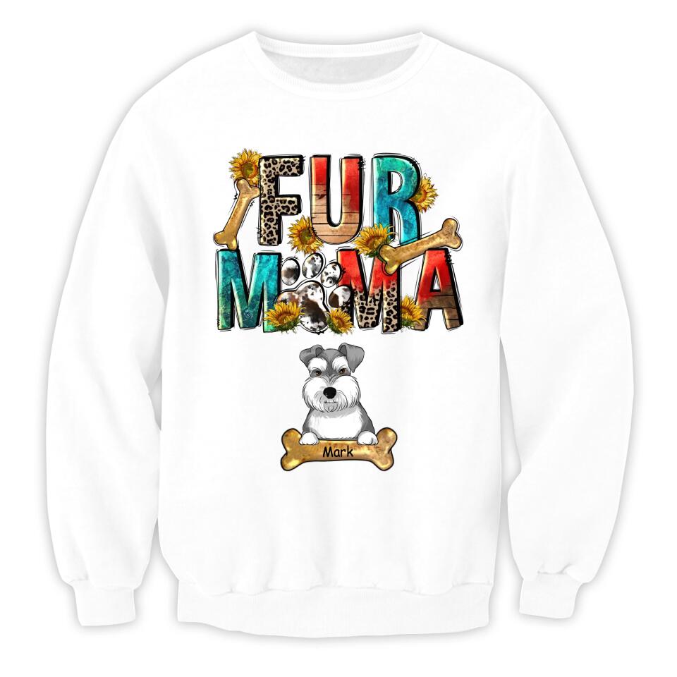 Fur Mama - Personalized Dog Mom Shirt - Fur Mama Shirt - Dog Lovers Gift - Mother's Day Shirt