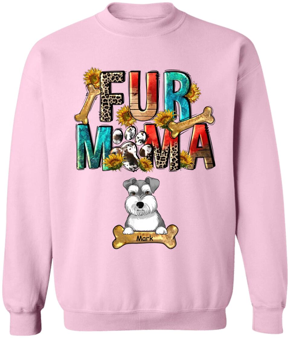 Fur Mama - Personalized Dog Mom Shirt - Fur Mama Shirt - Dog Lovers Gift - Mother's Day Shirt
