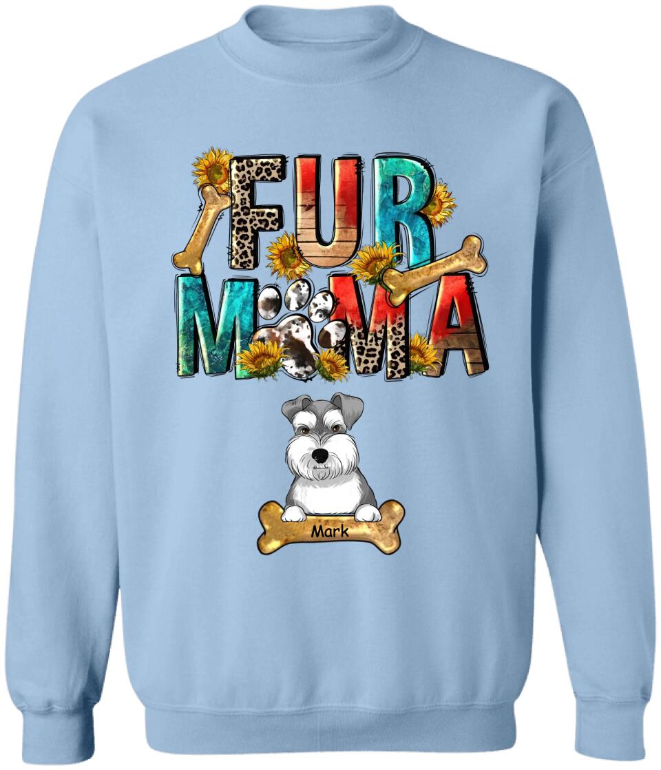 Fur Mama - Personalized Dog Mom Shirt - Fur Mama Shirt - Dog Lovers Gift - Mother's Day Shirt