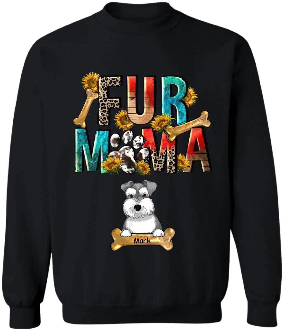 Fur Mama - Personalized Dog Mom Shirt - Fur Mama Shirt - Dog Lovers Gift - Mother's Day Shirt