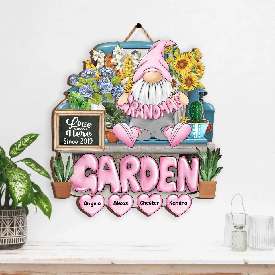 Grandma Garden Gnome - Personalized Grandma Sign - Garden Lovers Sign - Mother's Day Gift