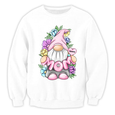 Mom Gonk Gnome Floral - Personalized Mother’s Day Shirt - Mom Shirt - Gnome Heart Mom Shirt - Mother's Day Gift