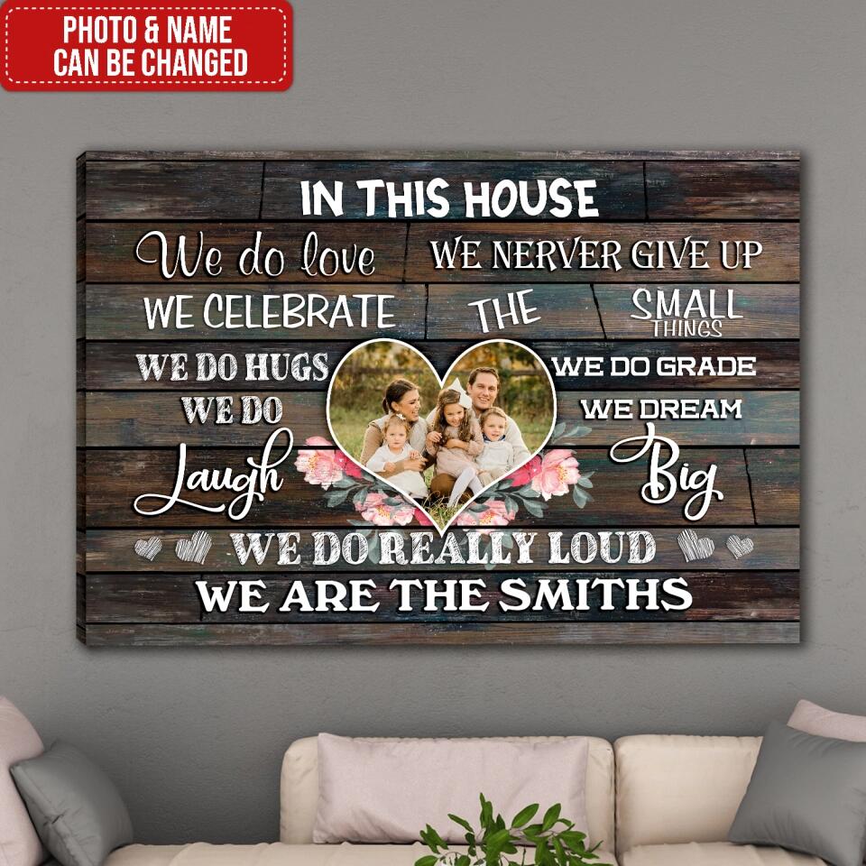 We Are A Family - Personalized Family Canvas - Family Canvas - Family Photo Canvas