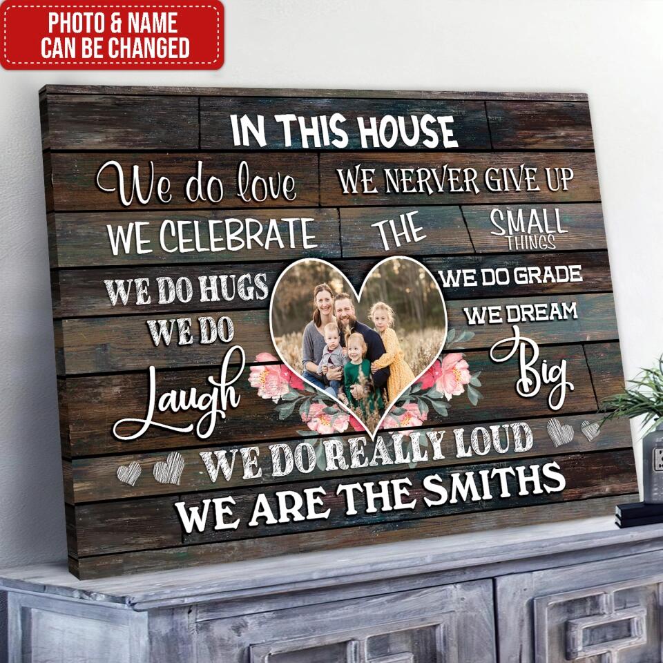 We Are A Family - Personalized Family Canvas - Family Canvas - Family Photo Canvas