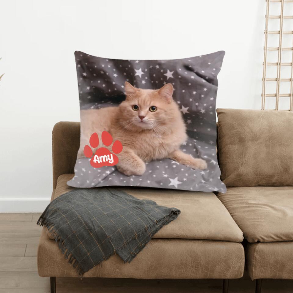 Pet's Face On A Pillow - Personalized Pillow, Gift For Pet Lover