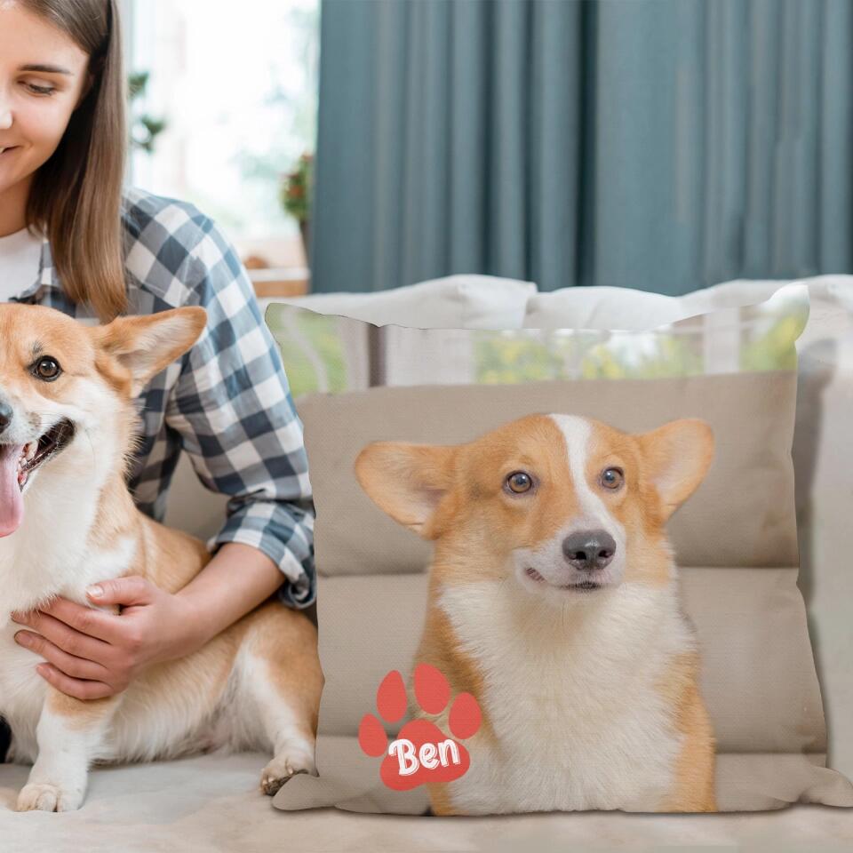 Pet's Face On A Pillow - Personalized Pillow, Gift For Pet Lover