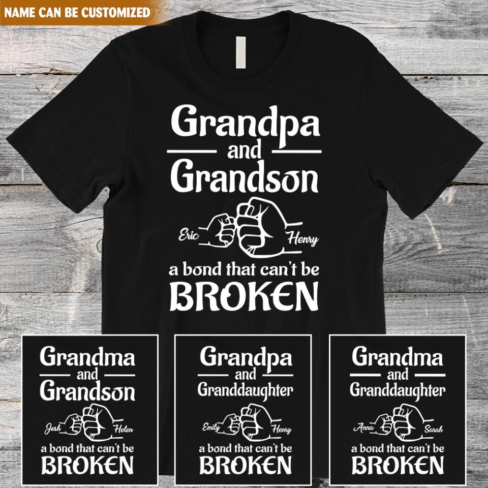 Grandma And Grandson A Bond That Can't Be Broken- Personalized Shirt, Gift For Mother's Day
