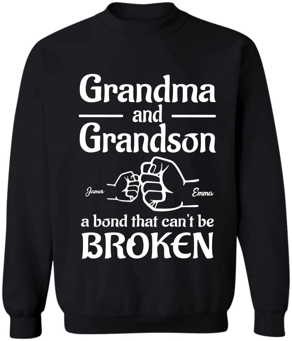 Grandma And Grandson A Bond That Can't Be Broken- Personalized Shirt, Gift For Mother's Day