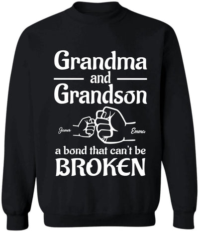 Grandma And Grandson A Bond That Can't Be Broken- Personalized Shirt, Gift For Mother's Day