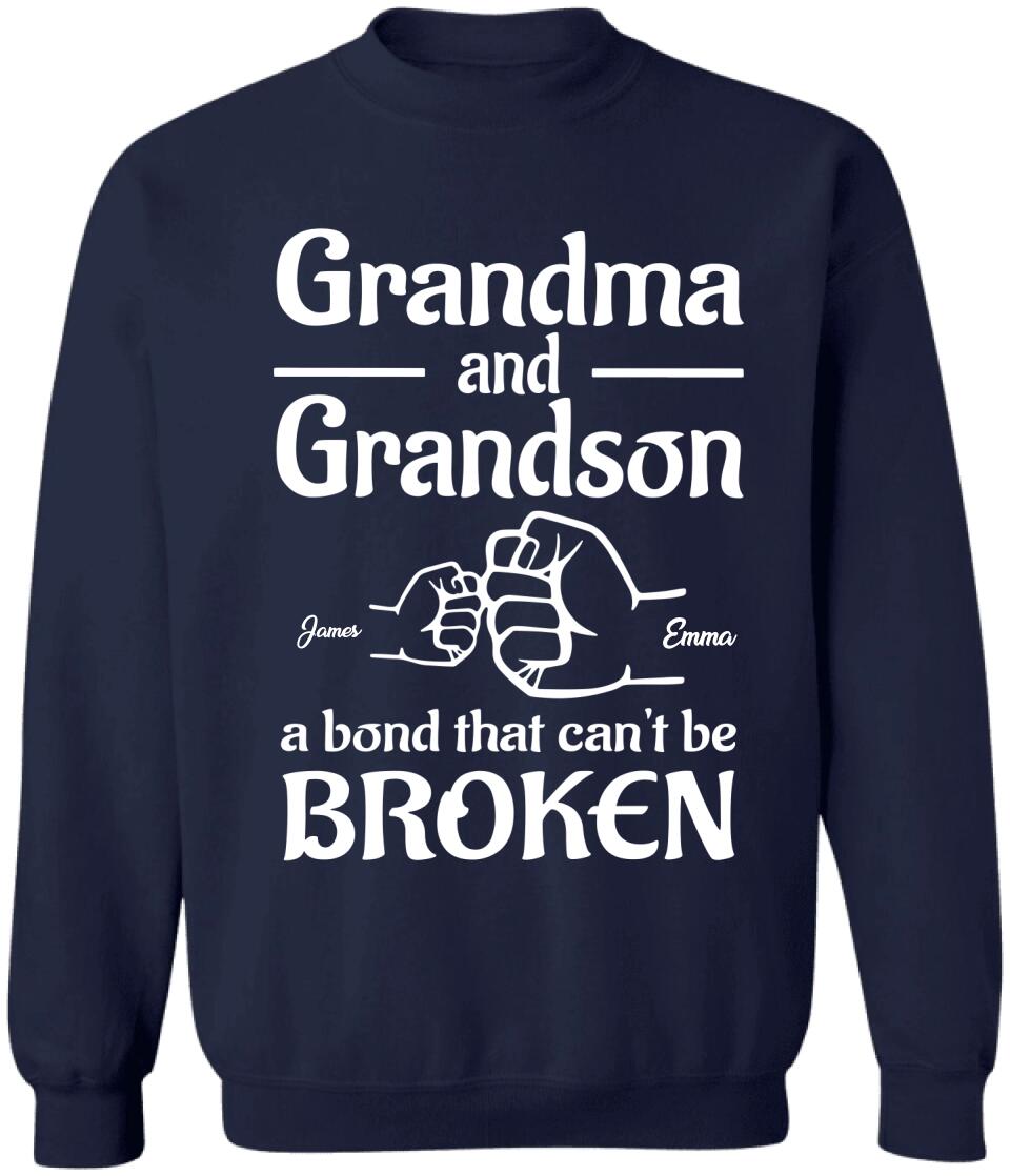 Grandma And Grandson A Bond That Can't Be Broken- Personalized Shirt, Gift For Mother's Day