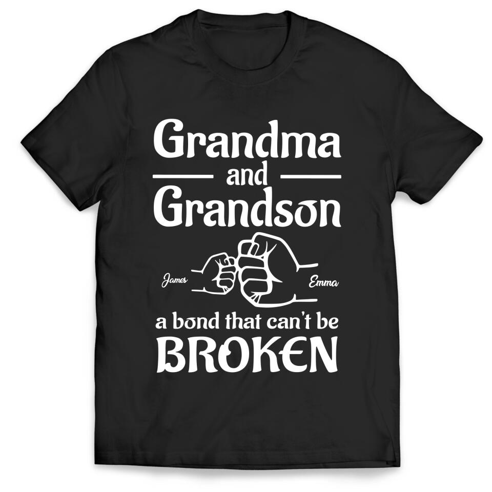 Grandma And Grandson A Bond That Can't Be Broken- Personalized Shirt, Gift For Mother's Day