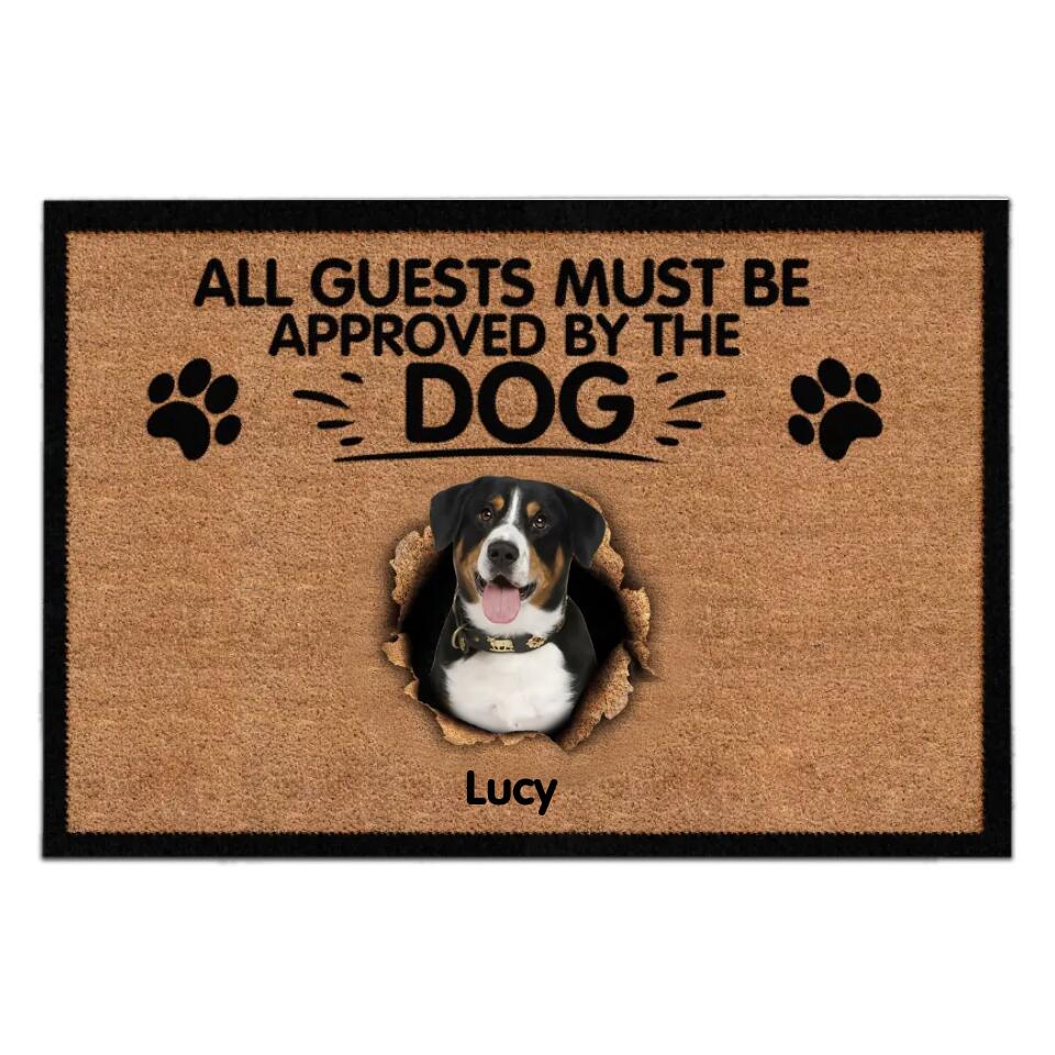 All Guests Must Be Approved By The Dog - Personalized Doormat, Gift For Dog Lover