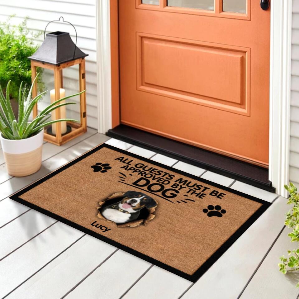 All Guests Must Be Approved By The Dog - Personalized Doormat, Gift For Dog Lover