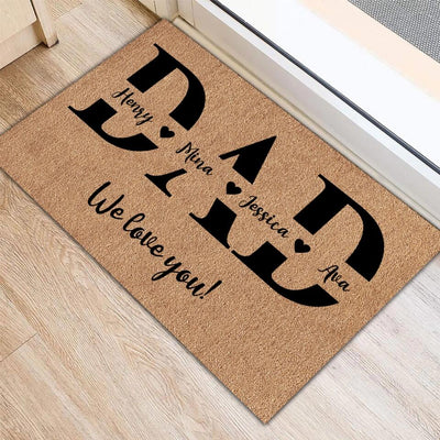 Mom/Dad We Love You! - Personalized Doormat, Gift For Mom/Dad, Gift For Mother's Day/ Father's Day