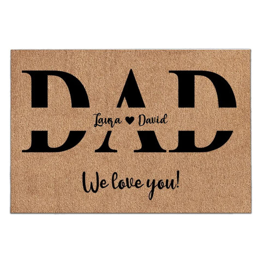 Mom/Dad We Love You! - Personalized Doormat, Gift For Mom/Dad, Gift For Mother's Day/ Father's Day