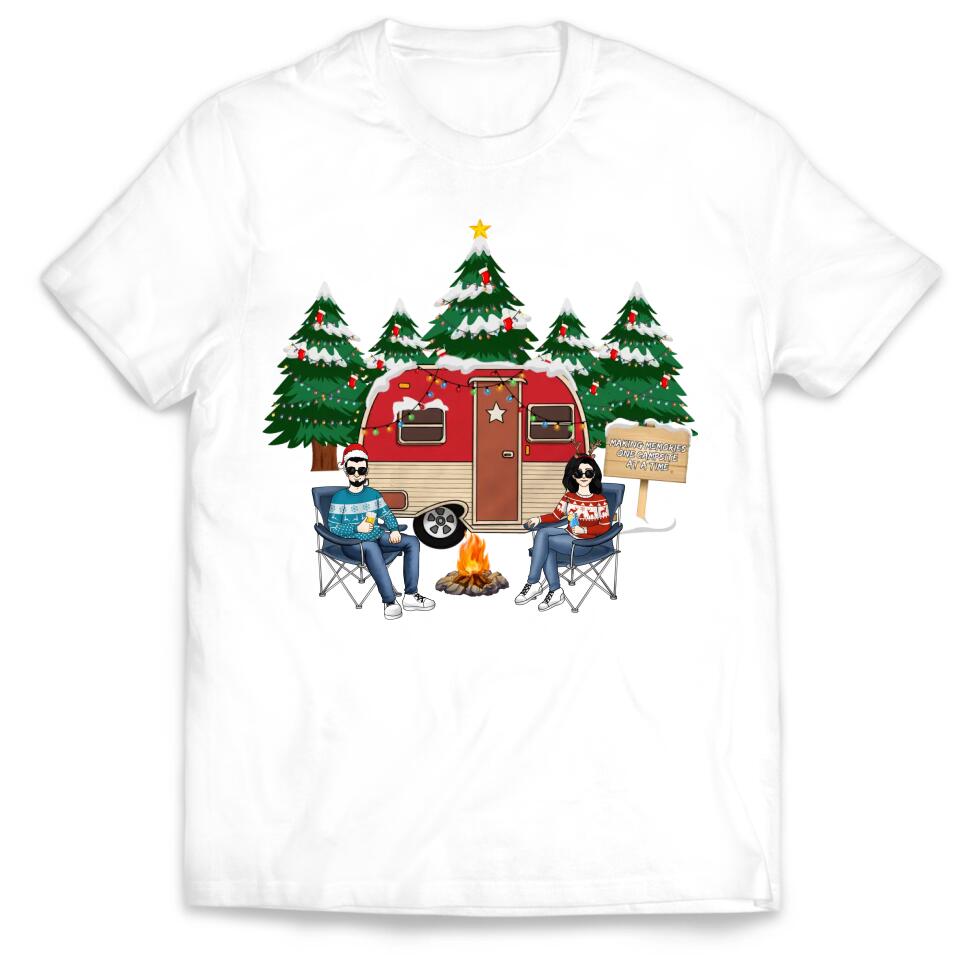 Personalized Camping Couple Christmas Ornament - Personalized T-shirt, Gift For Camping Lover