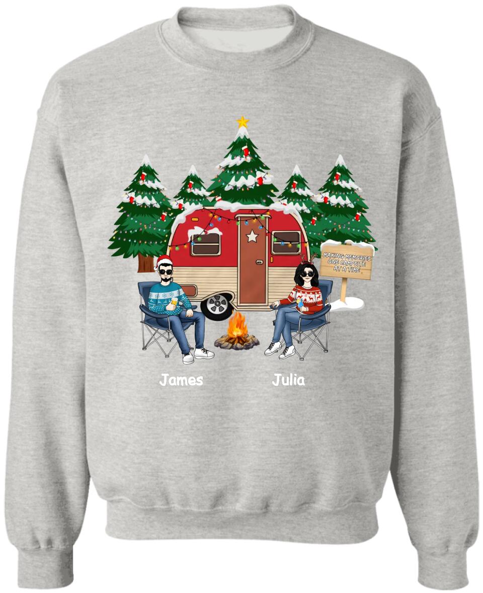 Personalized Camping Couple Christmas Ornament - Personalized T-shirt, Gift For Camping Lover