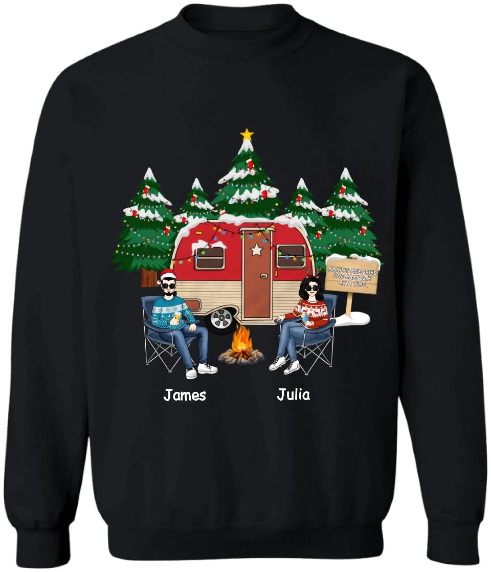 Personalized Camping Couple Christmas Ornament - Personalized T-shirt, Gift For Camping Lover