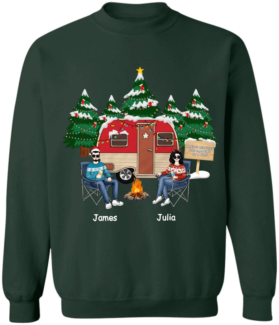 Personalized Camping Couple Christmas Ornament - Personalized T-shirt, Gift For Camping Lover