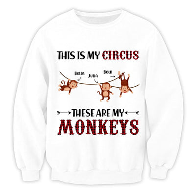 This is My Circus These Are My Monkeys - Personalized T-shirt, Gift for Grandma, Gigi, Funny Shirt
