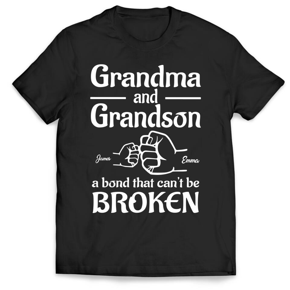 Grandma And Grandson A Bond That Can't Be Broken- Personalized Shirt, Gift For Mother's Day
