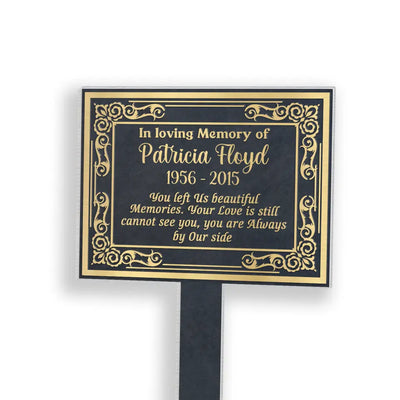 You Left Us Beautiful Memories Your Love Is Still Our Guide - Personalized Plaque Stake, Memorial Gift