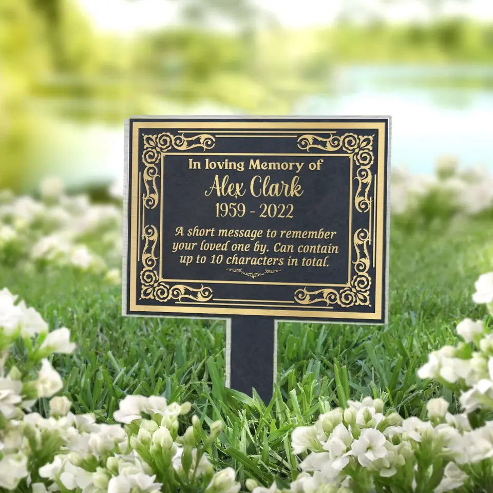 You Left Us Beautiful Memories Your Love Is Still Our Guide - Personalized Plaque Stake, Memorial Gift