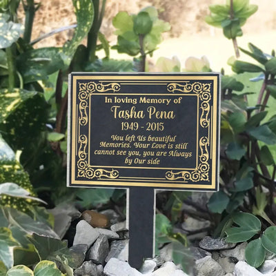 You Left Us Beautiful Memories Your Love Is Still Our Guide - Personalized Plaque Stake, Memorial Gift