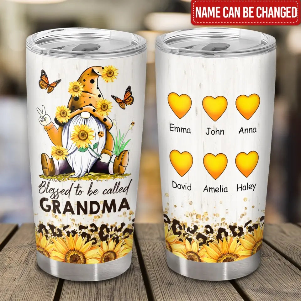 Blessed To Be Called GRANDMA - Personalized Tumbler, Gifts For Grandma