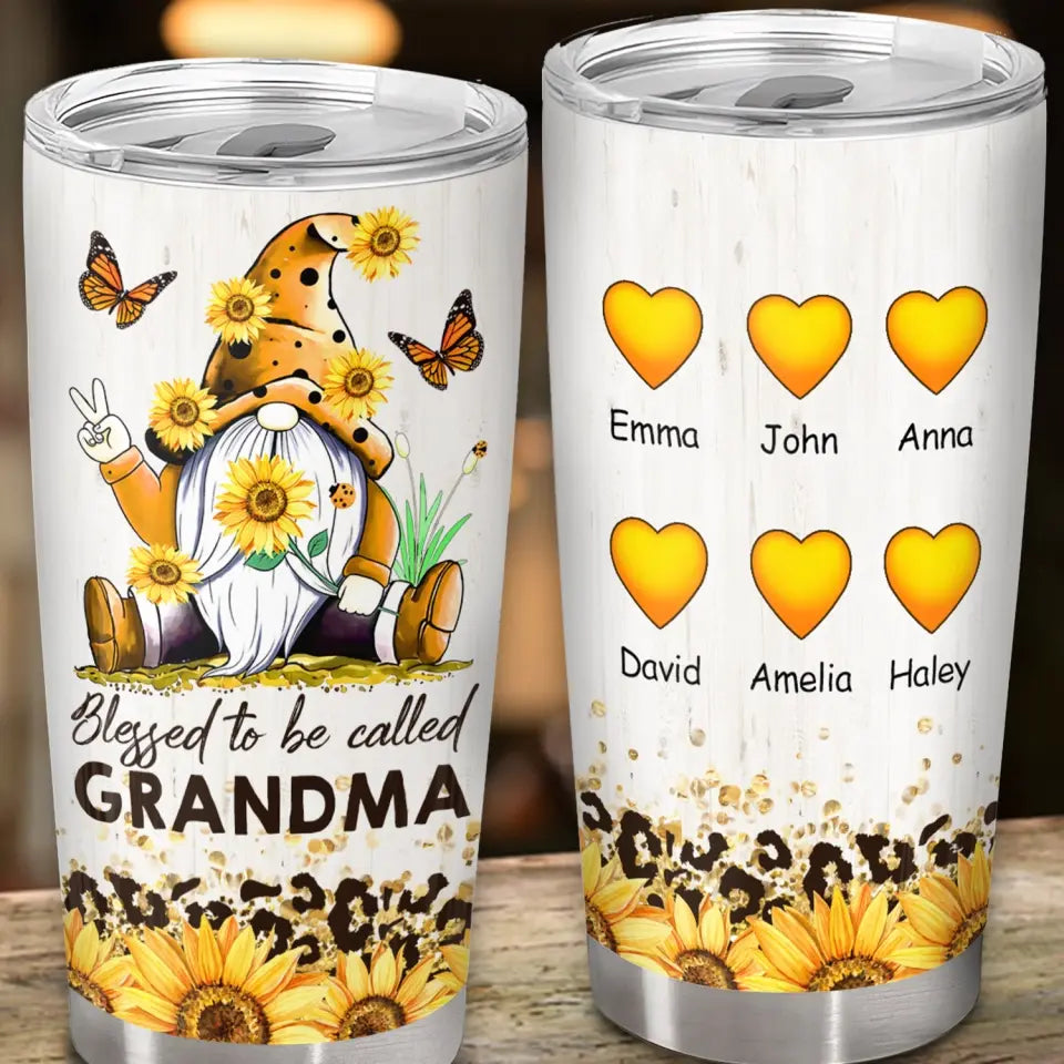 Blessed To Be Called GRANDMA - Personalized Tumbler, Gifts For Grandma