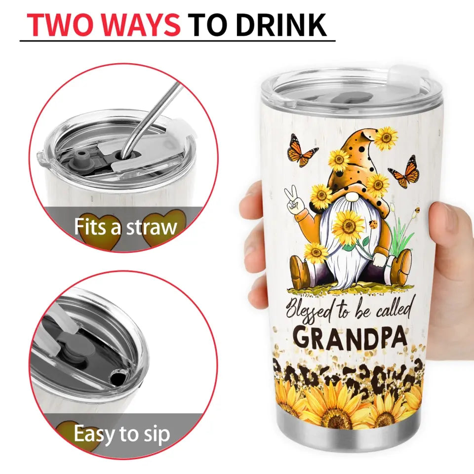 Blessed To Be Called GRANDMA - Personalized Tumbler, Gifts For Grandma