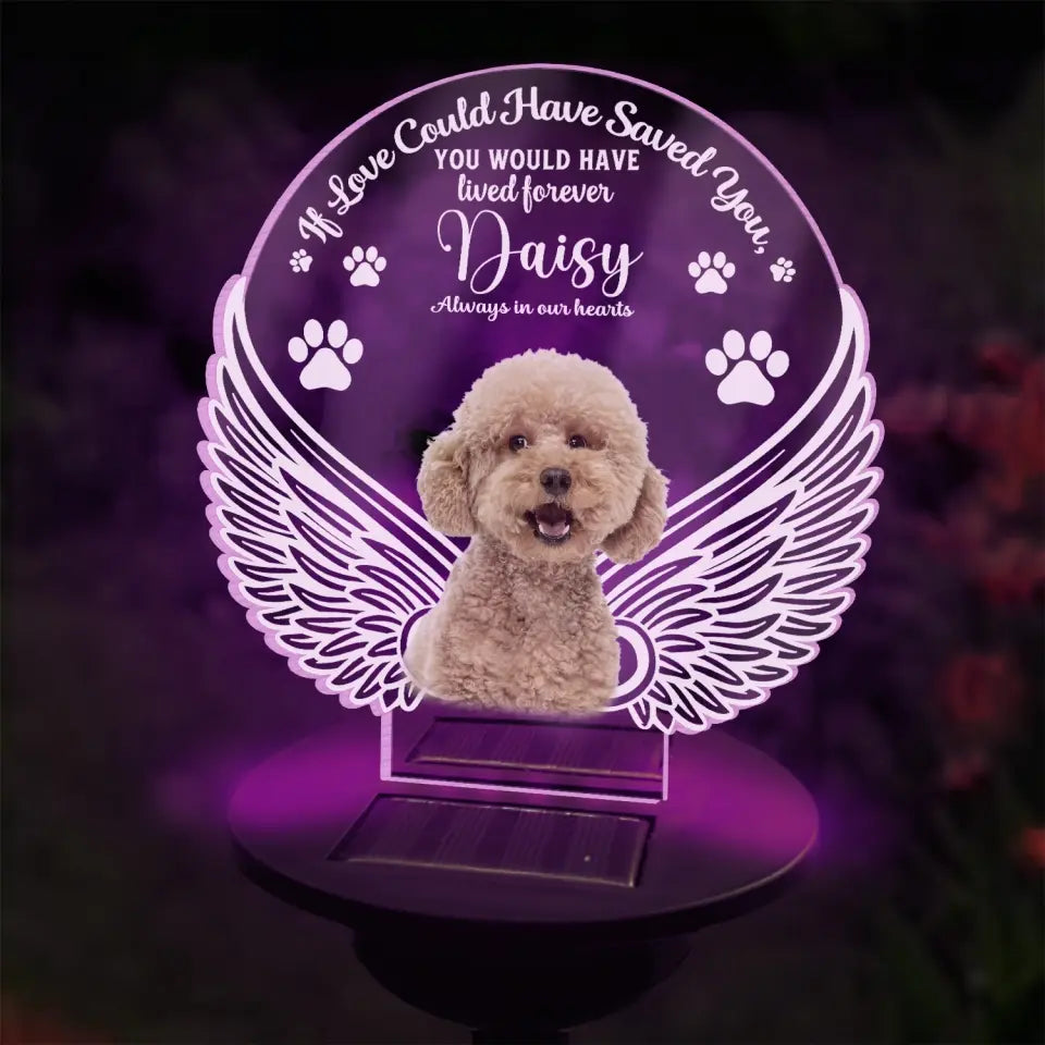 If Love Could Have Saved You, You Would Have Lived Forever - Personalized Solar Light, Gift For Dog Lover