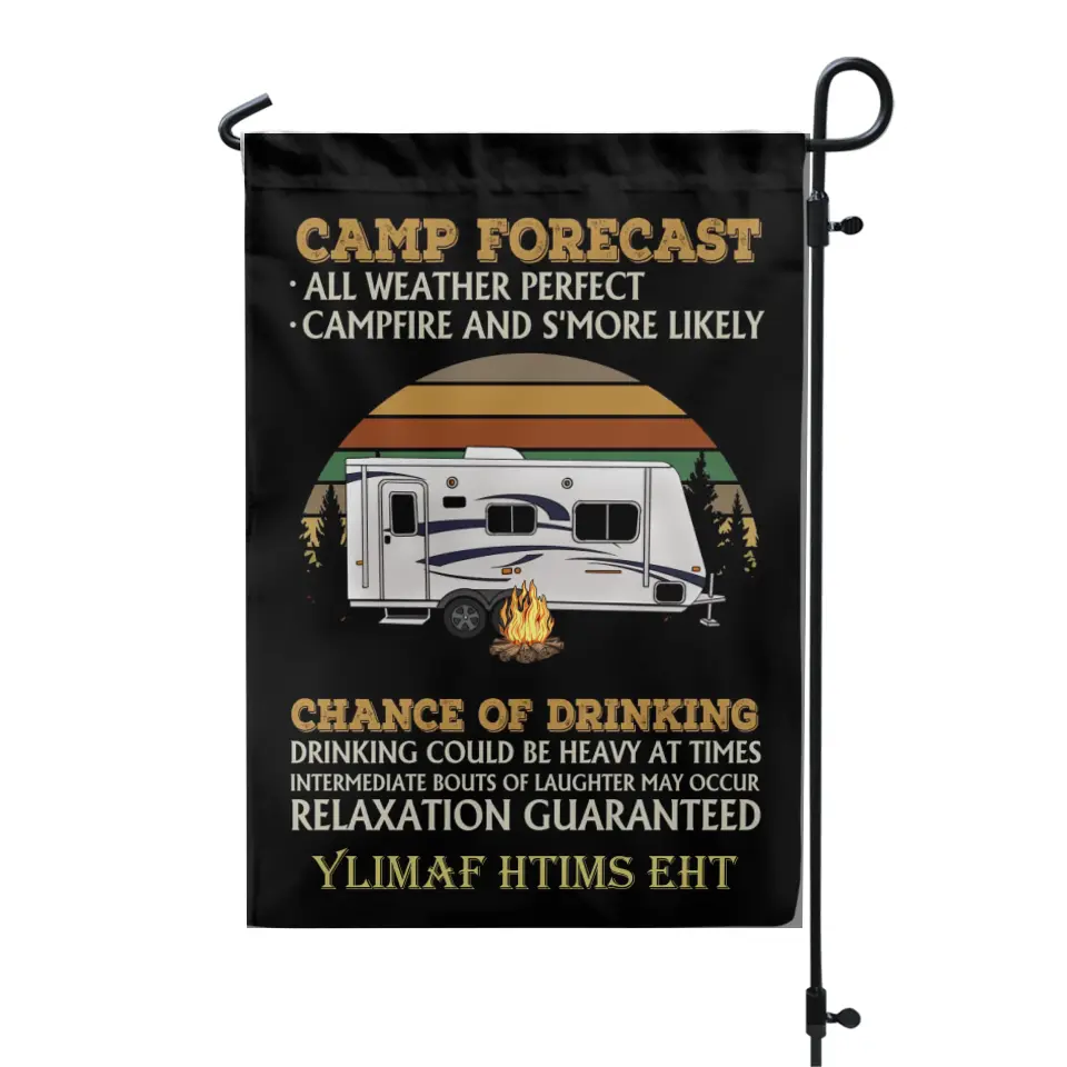 Camp Forecast All Weather Perfect Campfire And S'more Likely - Personalized Camping Flag, Gift For Camping Lovers