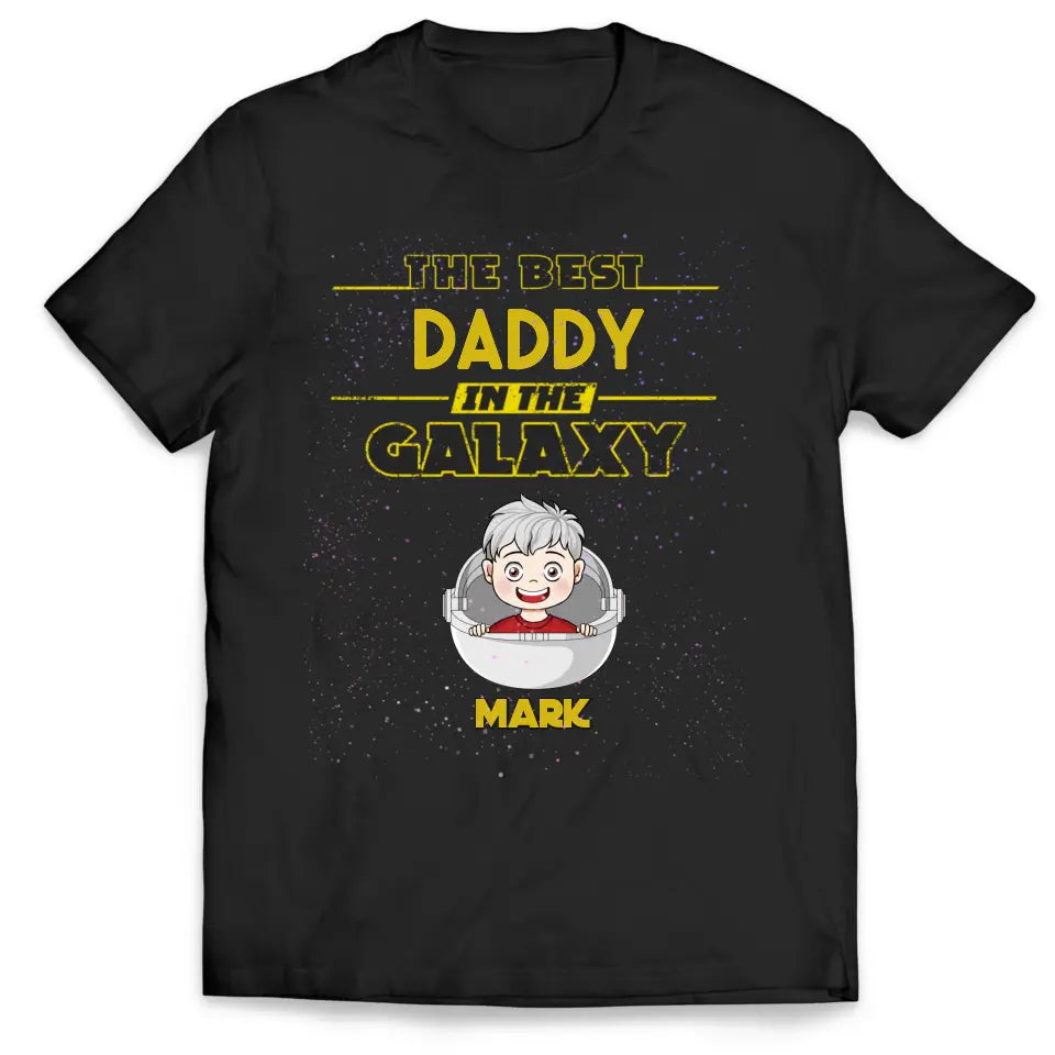 Best Daddy Grandpa In The Galaxy - Personalized T-shirt Hoodie, Gifts For Dad Grandpa