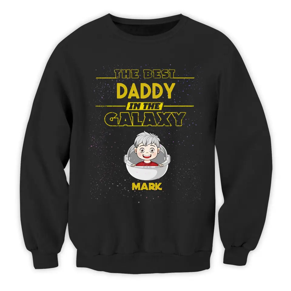 Best Daddy Grandpa In The Galaxy - Personalized T-shirt Hoodie, Gifts For Dad Grandpa